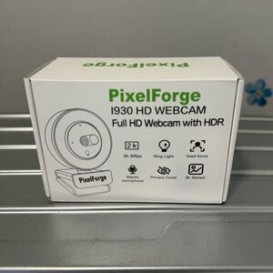 2K PC Webcam with Microphone, Light & Privacy Cover